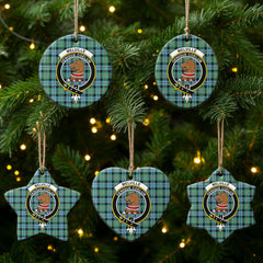 Melville Tartan Crest Christmas Ceramic Ornament