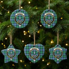 Morrison Ancient Tartan Crest Christmas Ceramic Ornament
