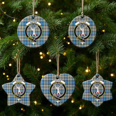 Napier Ancient Tartan Crest Christmas Ceramic Ornament
