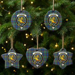 Nicolson Hunting Ancient Tartan Crest Christmas Ceramic Ornament