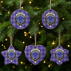 Ochterlony Tartan Crest Christmas Ceramic Ornament