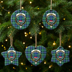Rose Hunting Ancient Tartan Crest Christmas Ceramic Ornament