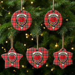 Stewart (Stuart) of Bute Tartan Crest Christmas Ceramic Ornament