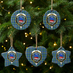 Weir Ancient Tartan Crest Christmas Ceramic Ornament