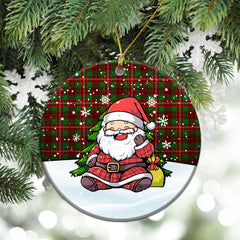 Ainslie Tartan Christmas Ceramic Ornament - Scottish Santa Style