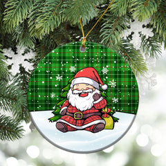 Clephan (or Clephane) Tartan Christmas Ceramic Ornament - Scottish Santa Style