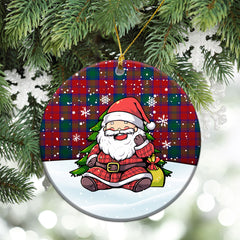 Fotheringham Tartan Christmas Ceramic Ornament - Scottish Santa Style