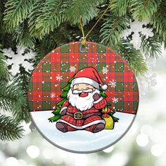 Grant Ancient Tartan Christmas Ceramic Ornament - Scottish Santa Style