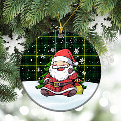 McArthur Modern Tartan Christmas Ceramic Ornament - Scottish Santa Style