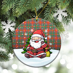 McKintosh Ancient Tartan Christmas Ceramic Ornament - Scottish Santa Style