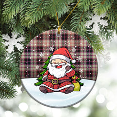 McPherson Hunting Ancient Tartan Christmas Ceramic Ornament - Scottish Santa Style