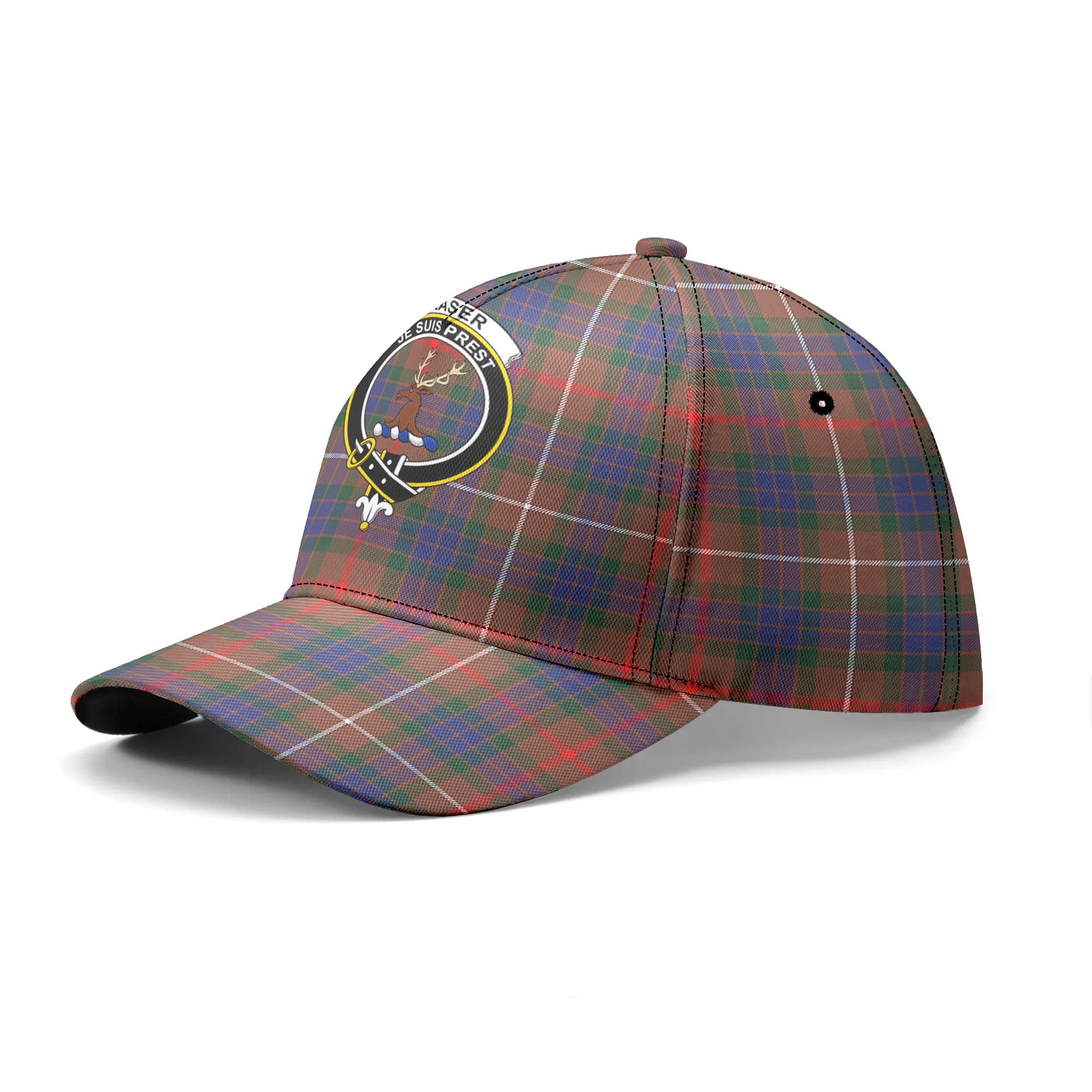 Fraser (of Lovat) Hunting Modern Tartan Crest Classic Cap