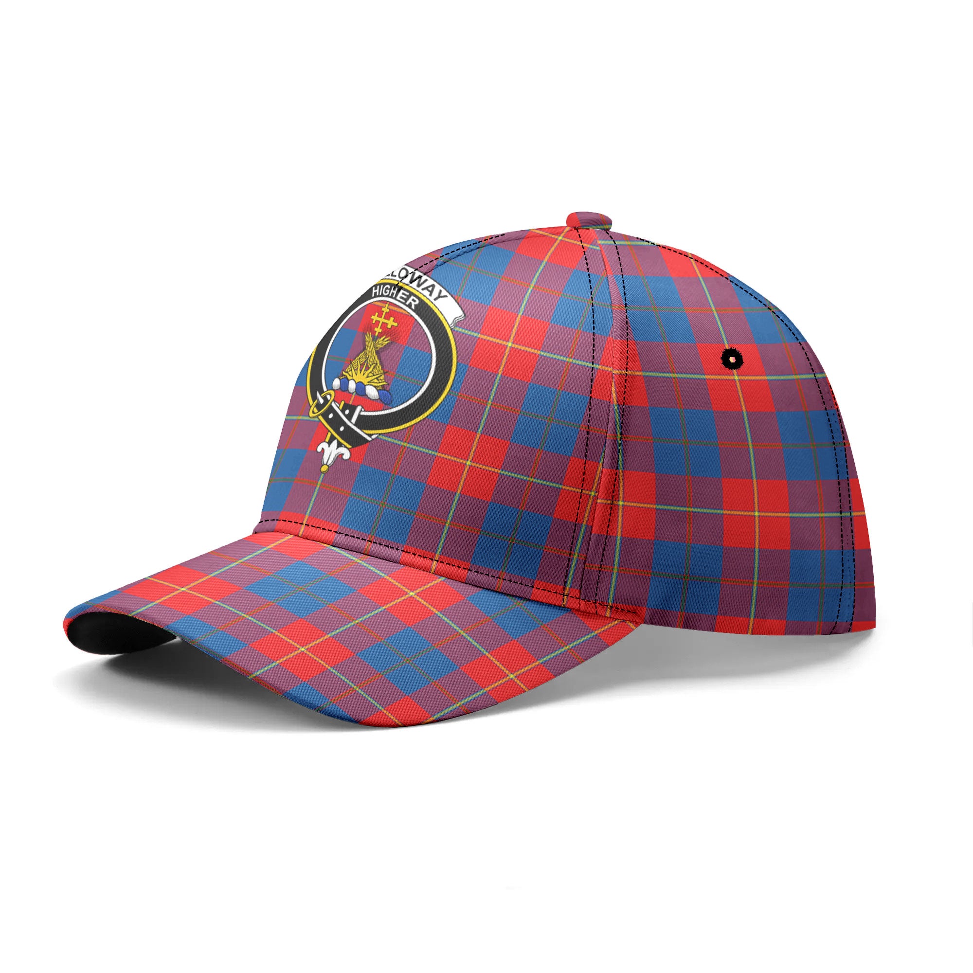 Galloway Red Tartan Crest Classic Cap