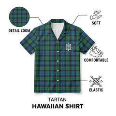 Black Watch Ancient Tartan Crest Hawaiian Shirt