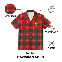Chisholm Modern Tartan Crest Hawaiian Shirt