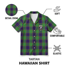 Colville Tartan Crest Hawaiian Shirt