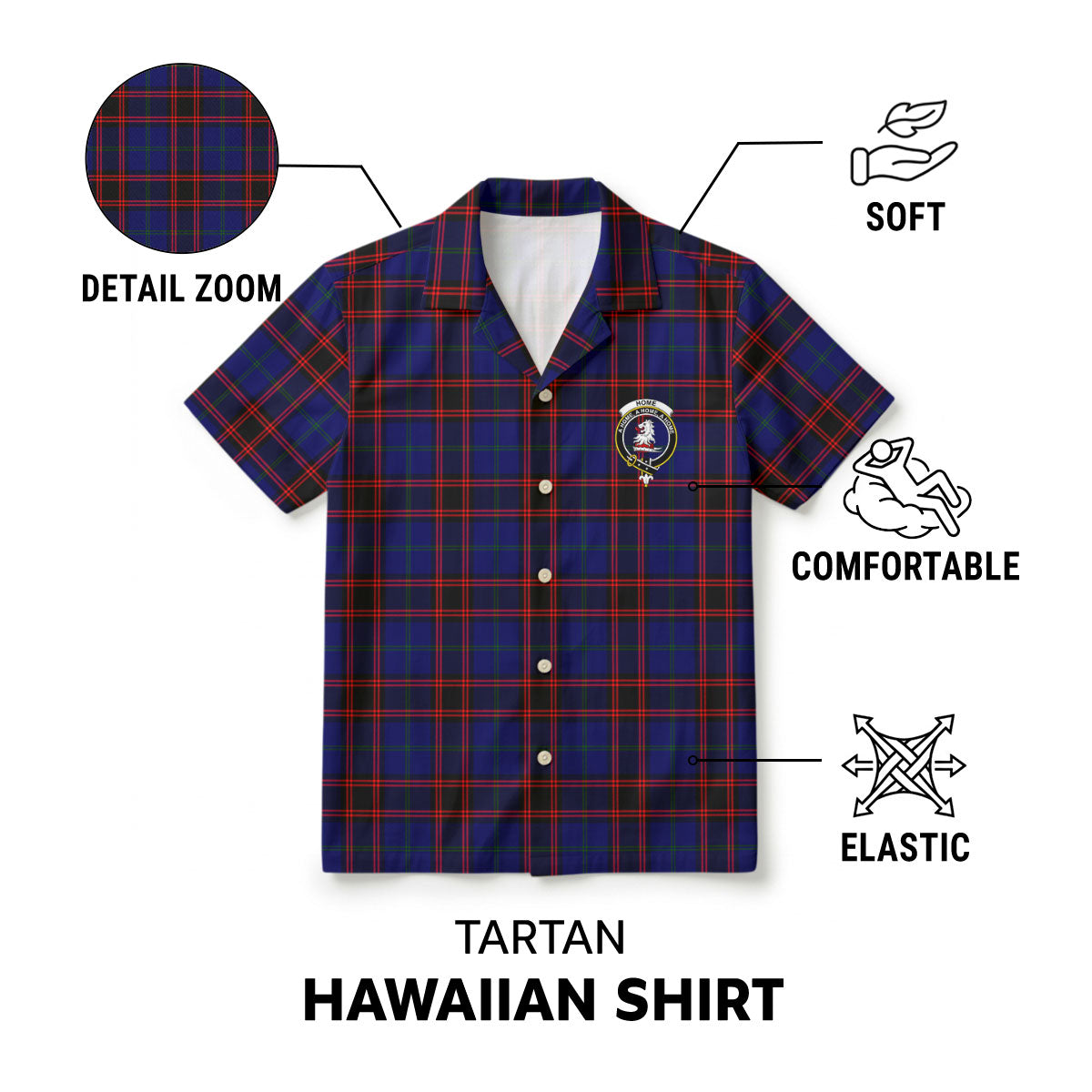 Home Modern Tartan Crest Hawaiian Shirt