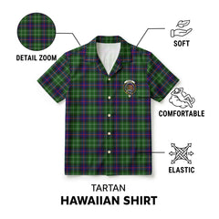 Leslie Hunting Tartan Crest Hawaiian Shirt