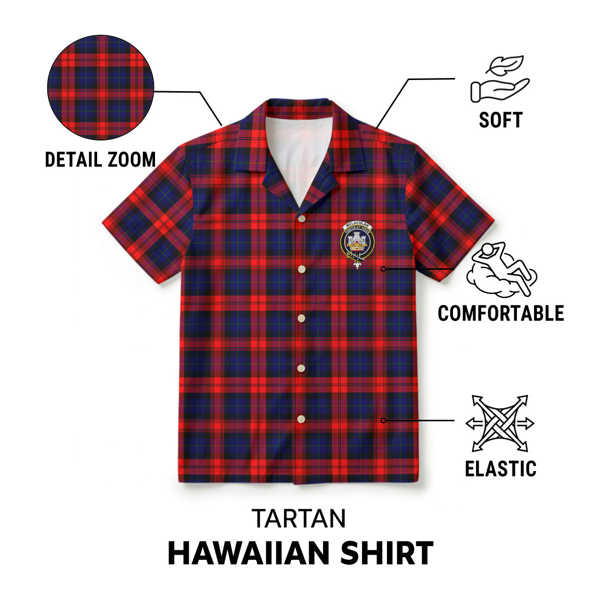 McLachlan Modern Tartan Crest Hawaiian Shirt
