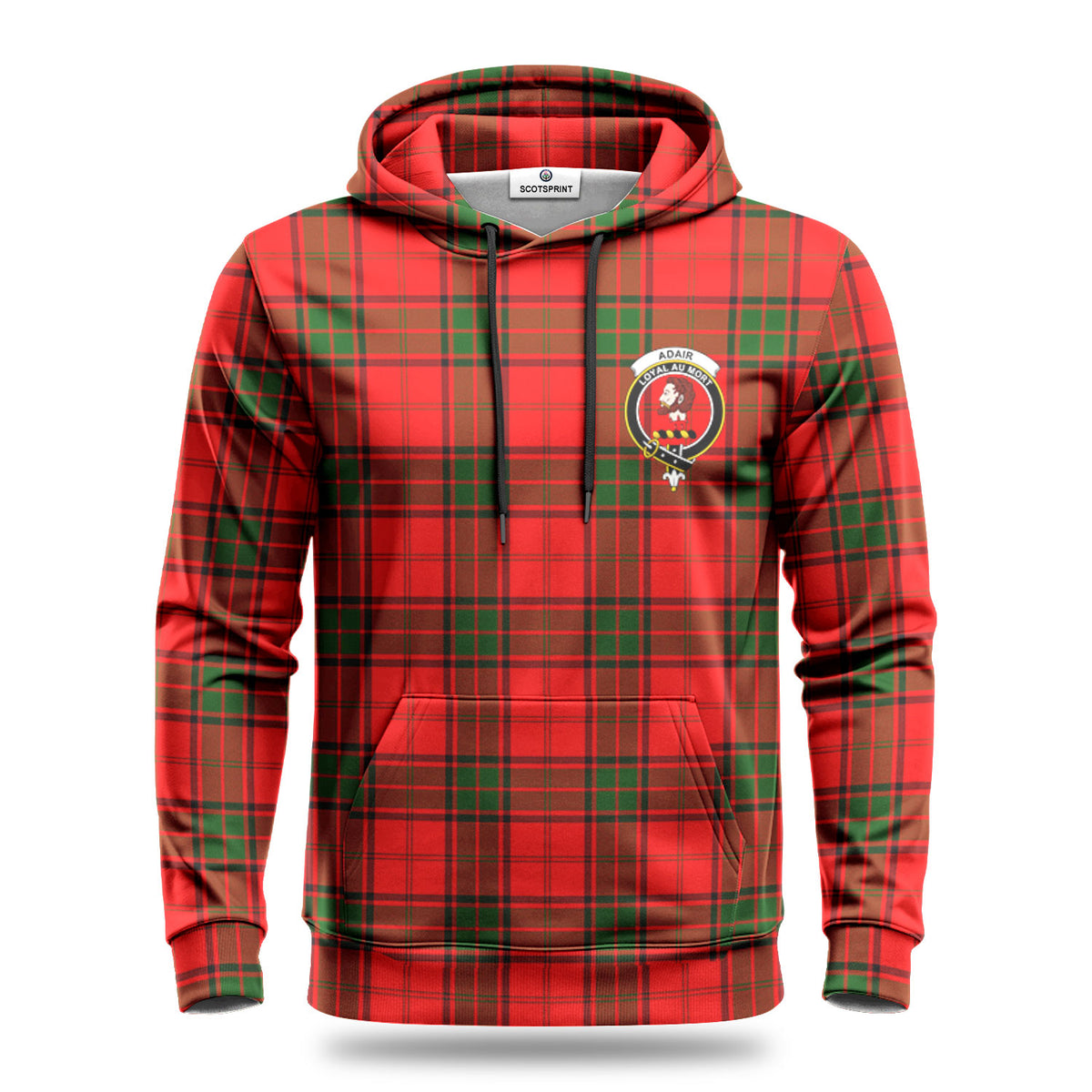 Adair Modern Tartan Crest Hoodie