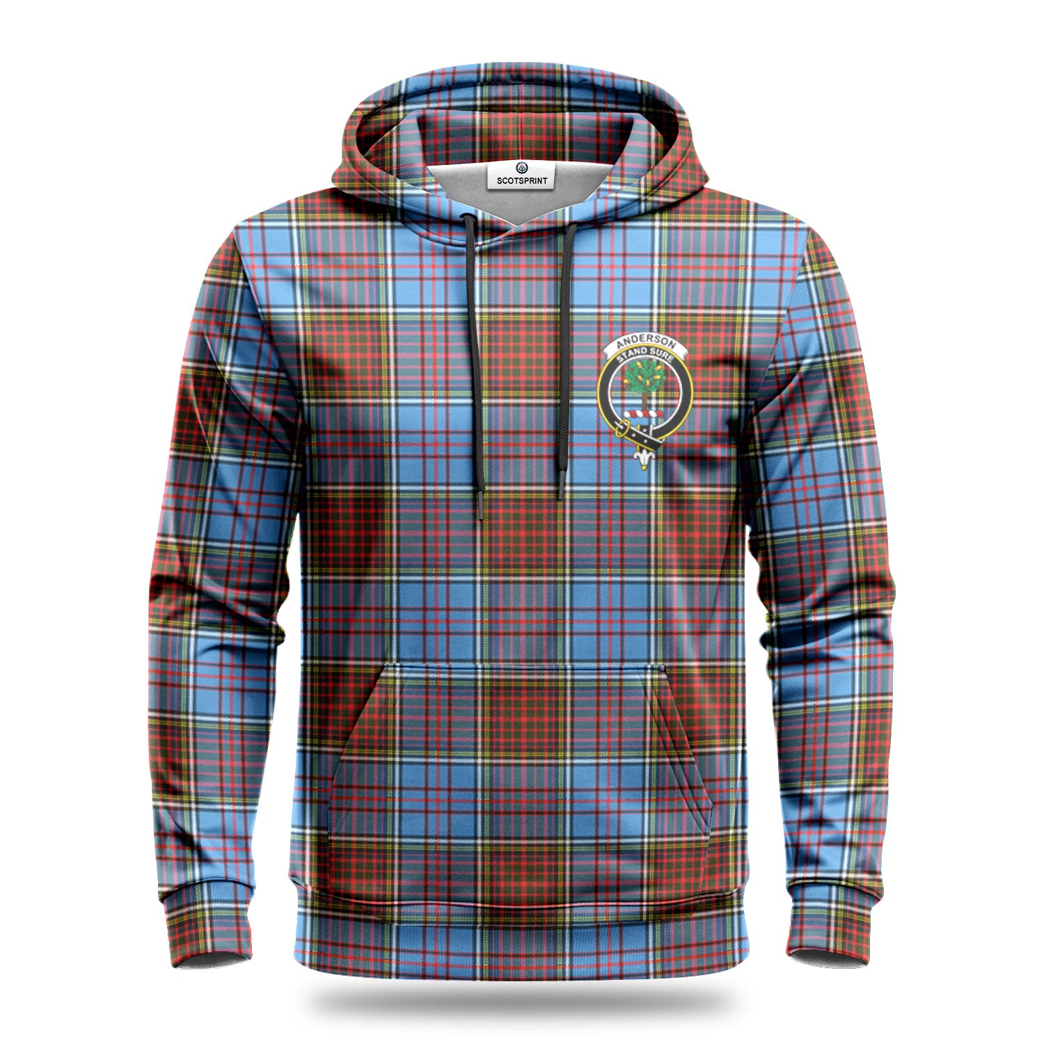 Anderson Modern Tartan Crest Hoodie