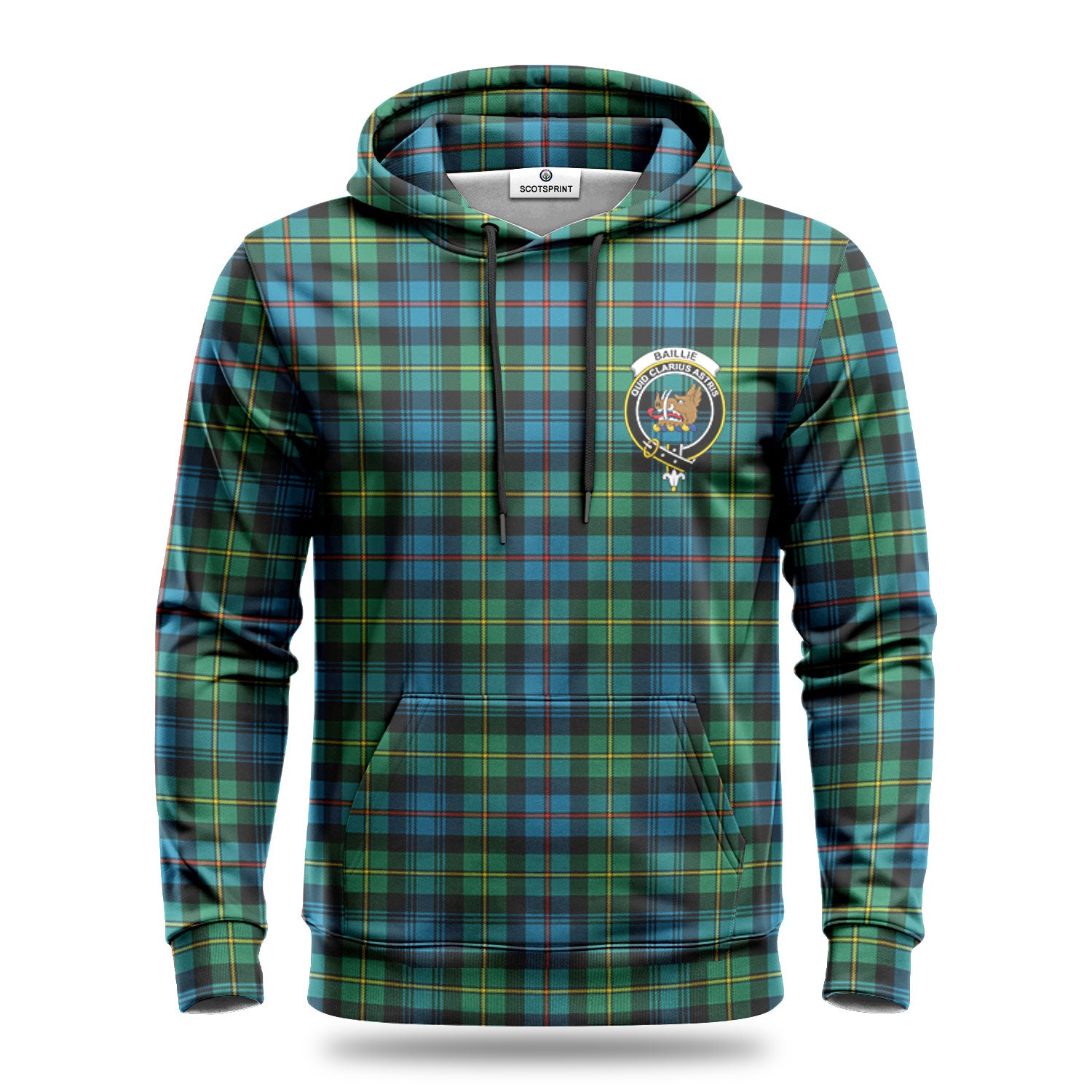 Baillie Ancient Tartan Crest Hoodie