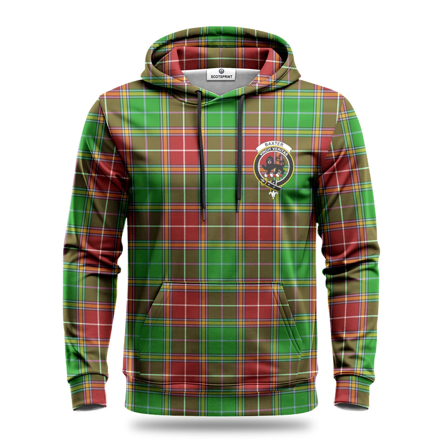 Baxter Modern Tartan Crest Hoodie