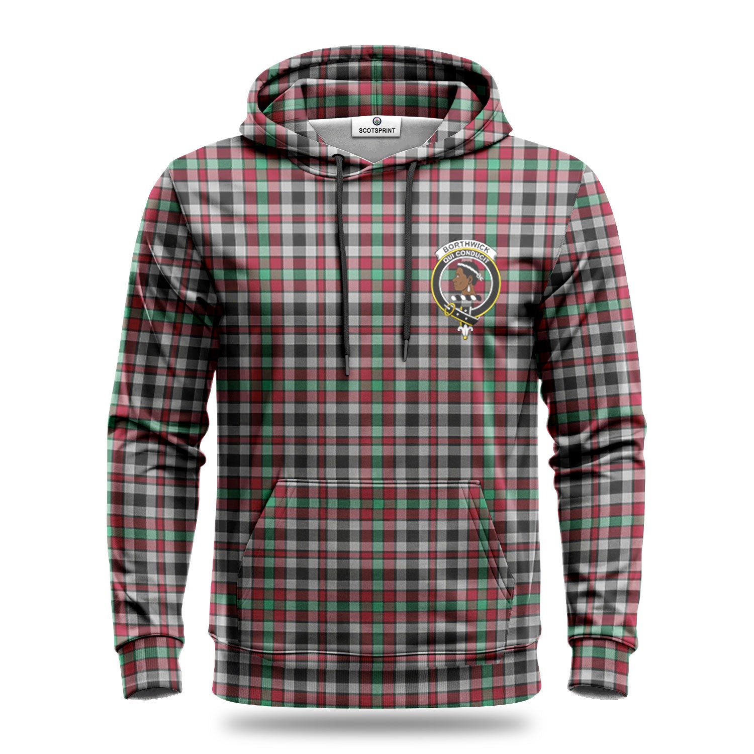 Borthwick Ancient Tartan Crest Hoodie