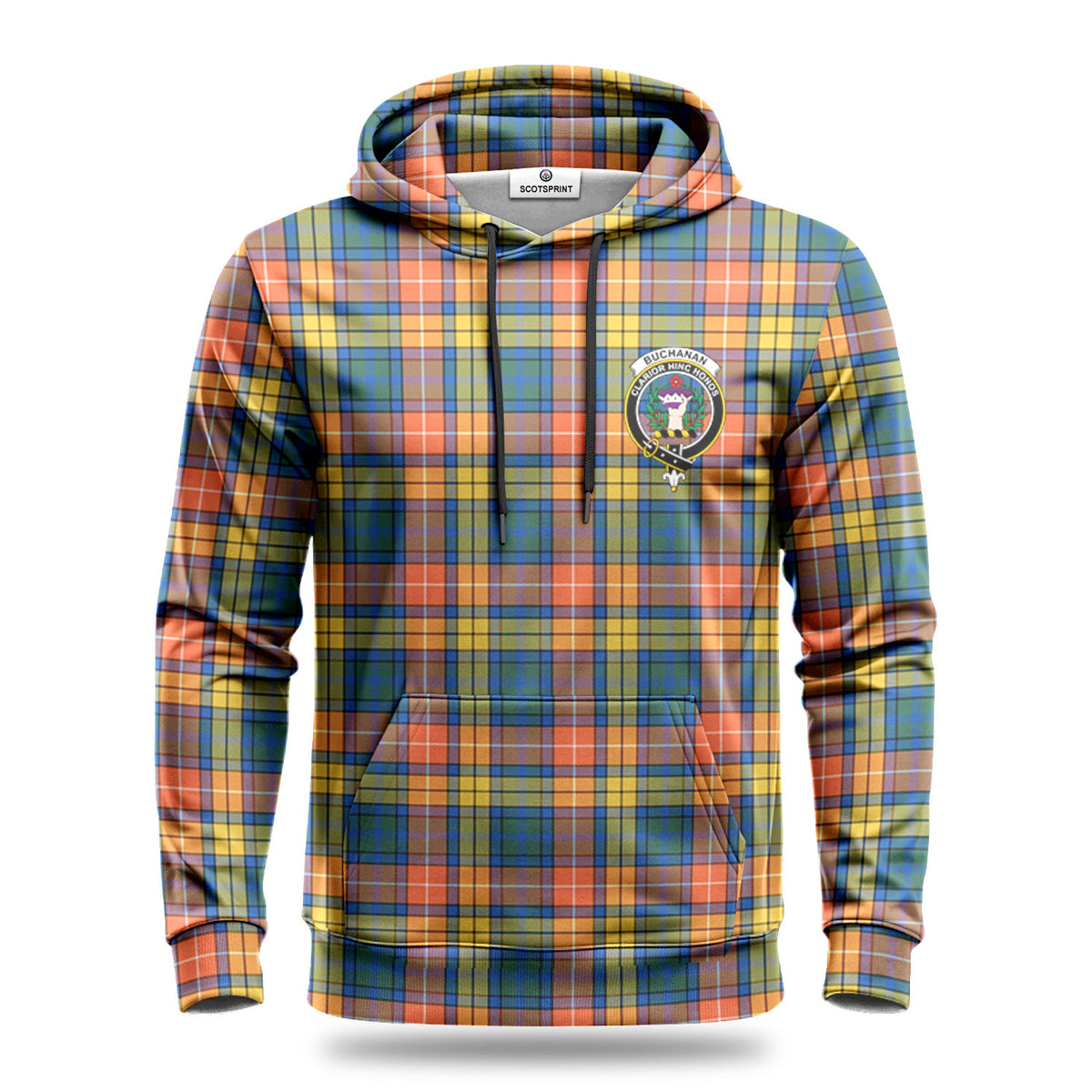 Buchanan Ancient Tartan Crest Hoodie