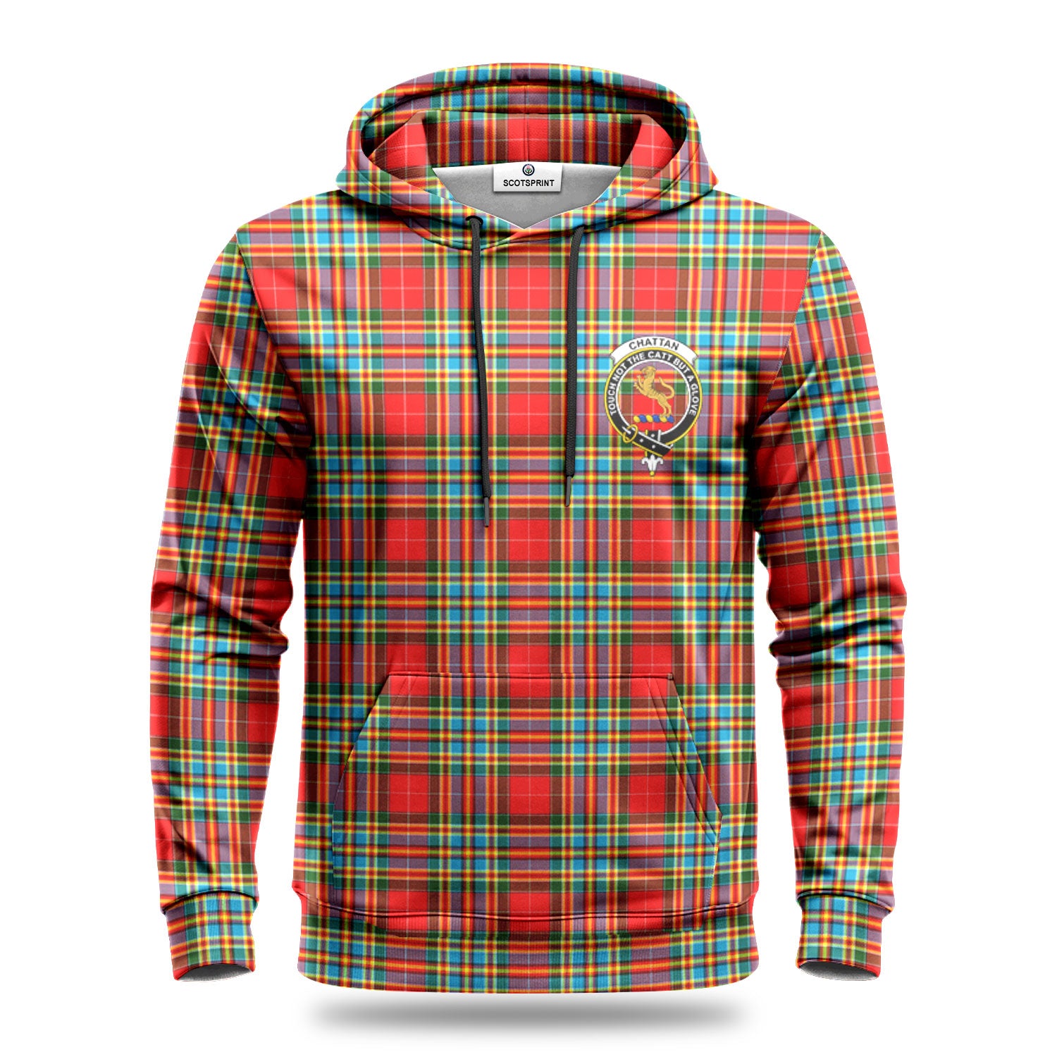 Chattan Tartan Crest Hoodie