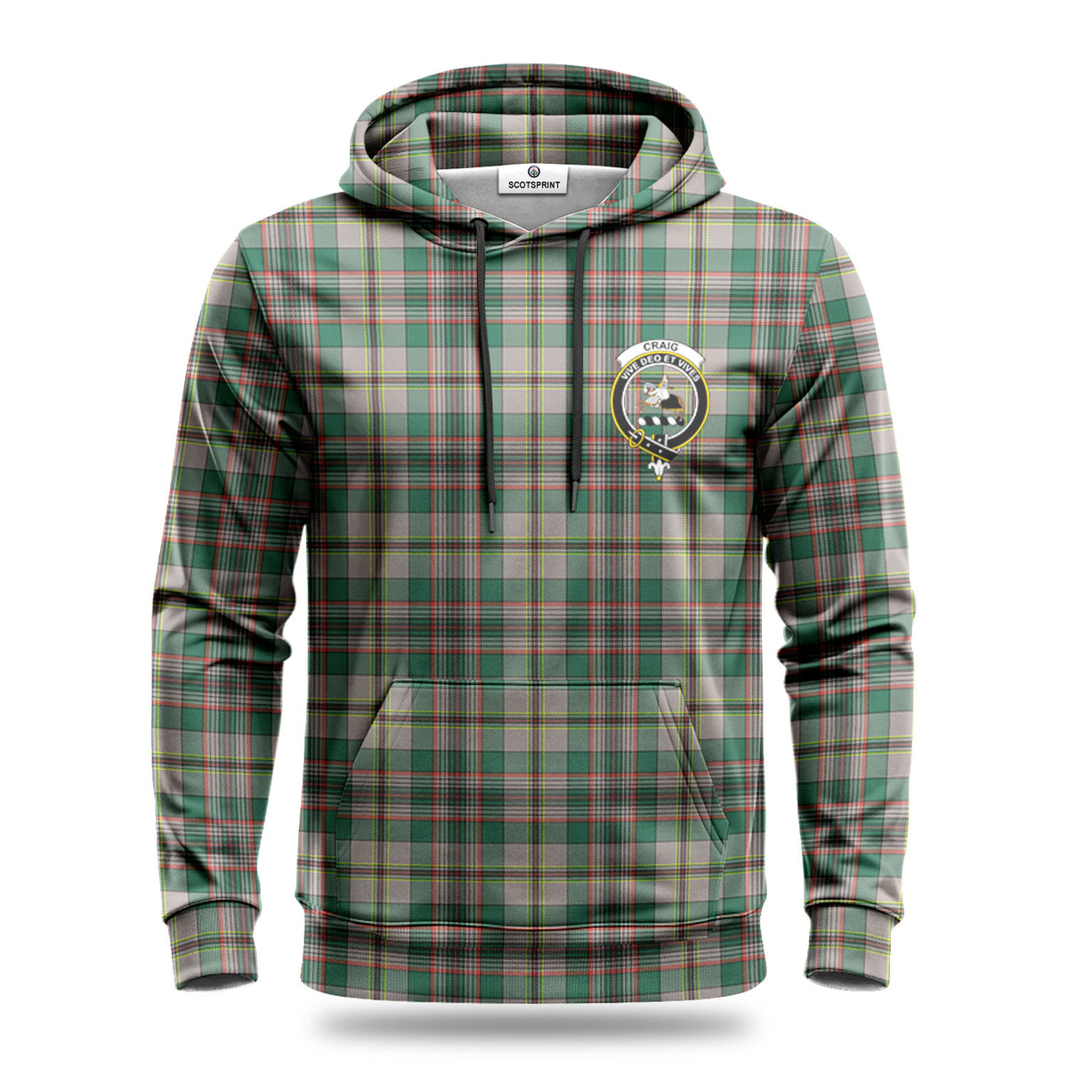 Craig Ancient Tartan Crest Hoodie