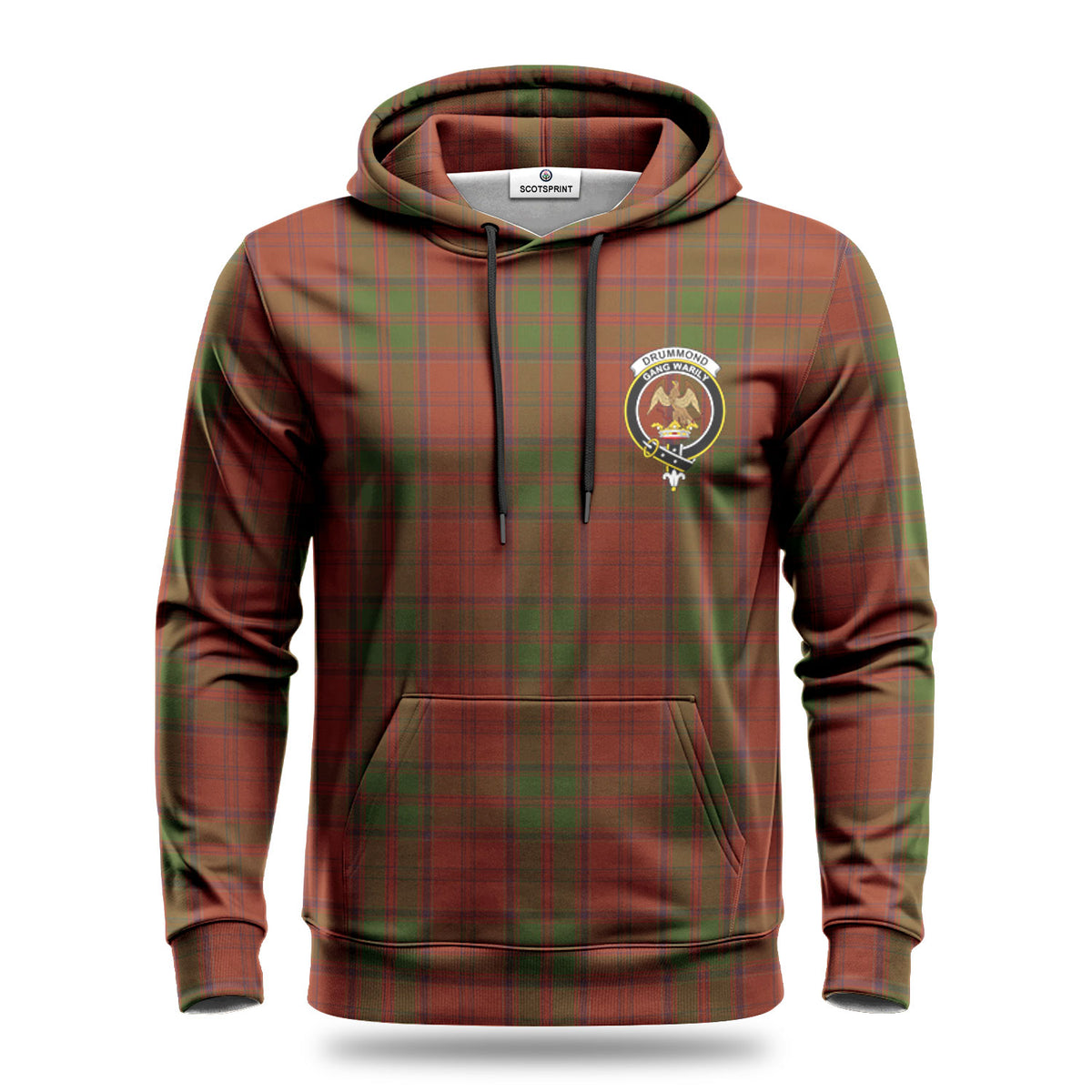 Drummond Clan Tartan Crest Hoodie