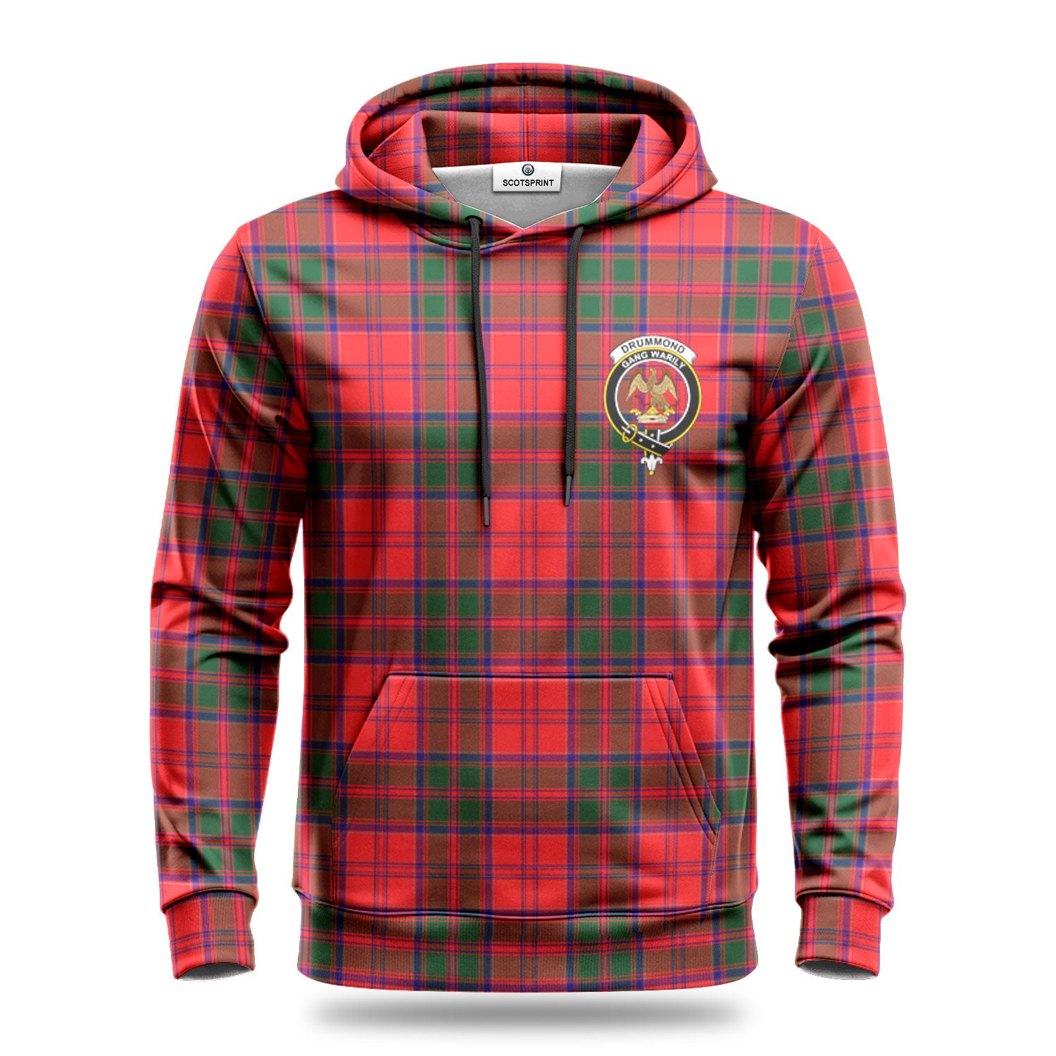 Drummond Modern Tartan Crest Hoodie