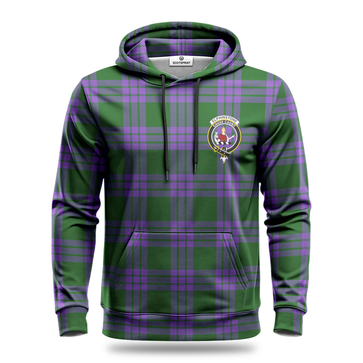 Elphinstone Tartan Crest Hoodie