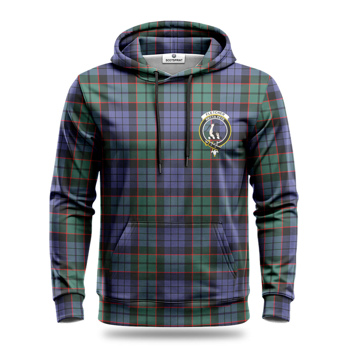 Fletcher Modern Tartan Crest Hoodie