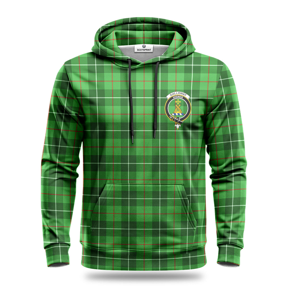 Galloway District Tartan Crest Hoodie