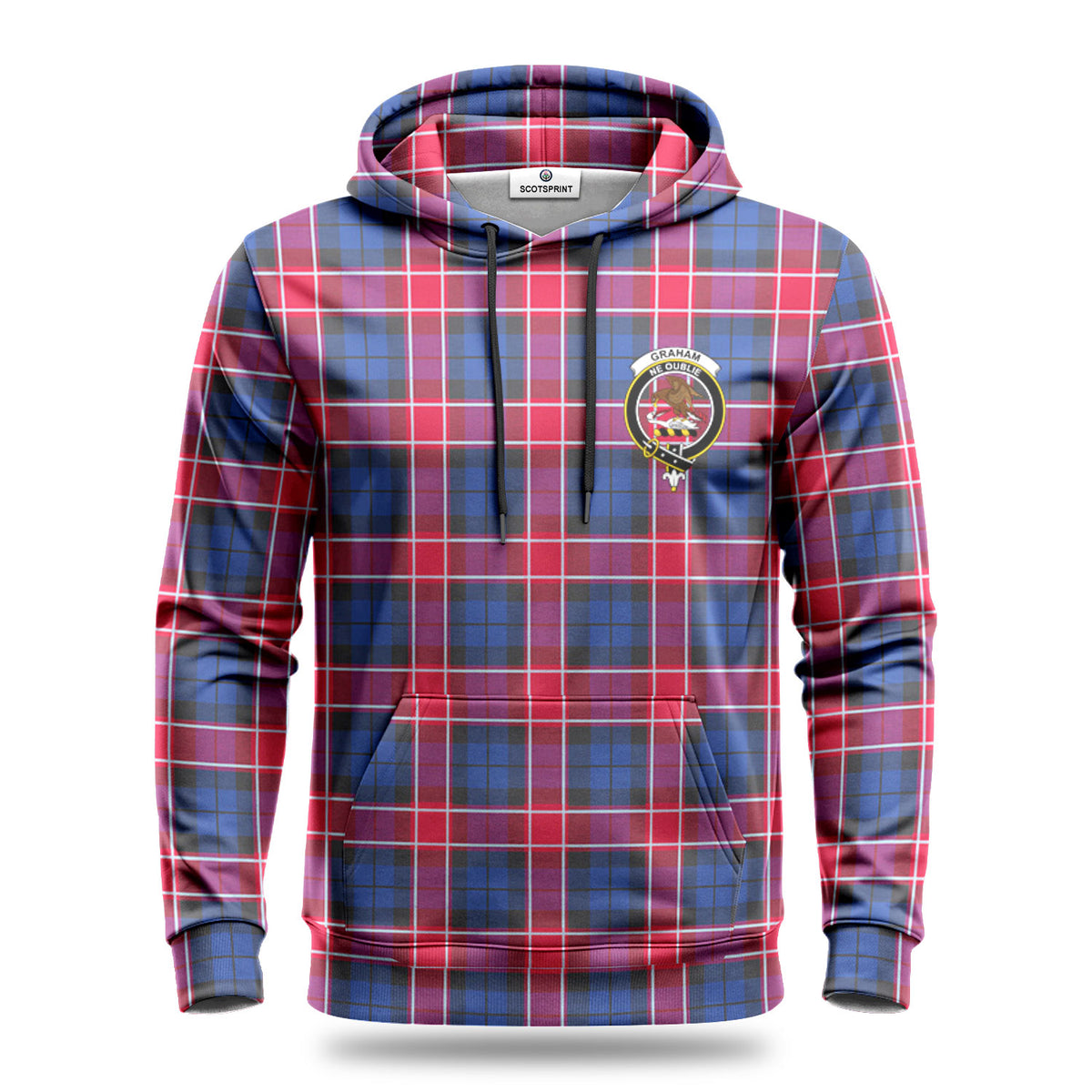 Graham of Menteith Red Tartan Crest Hoodie