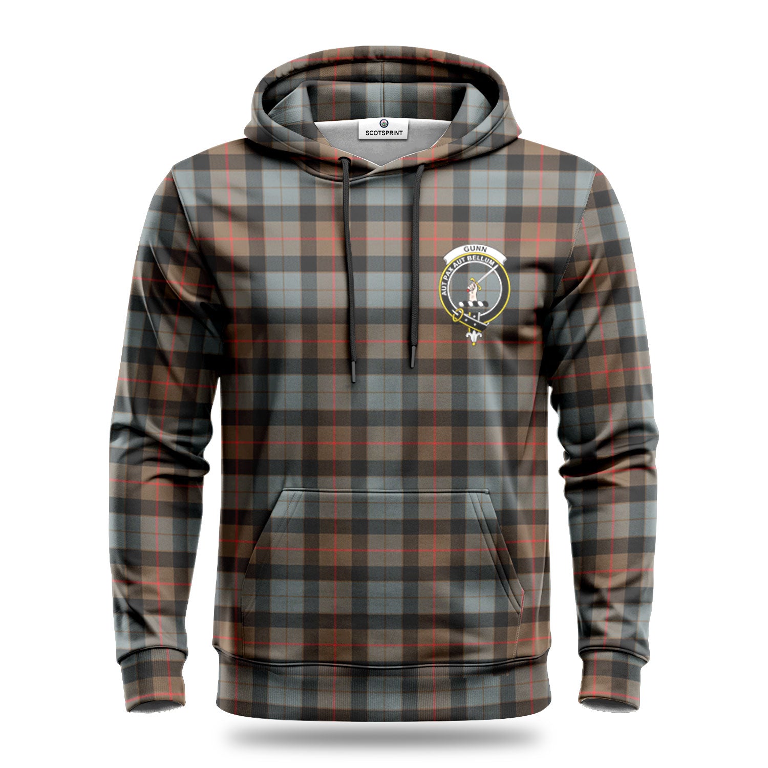 Gunn Weathered Tartan Crest Hoodie