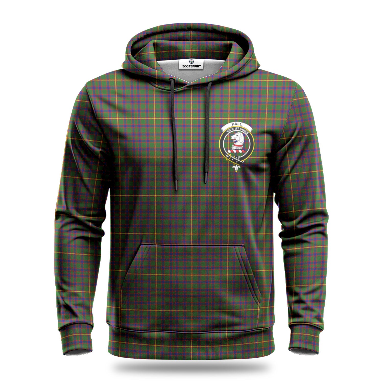 Hall Tartan Crest Hoodie