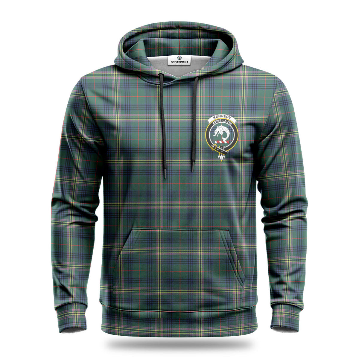 Kennedy Modern Tartan Crest Hoodie