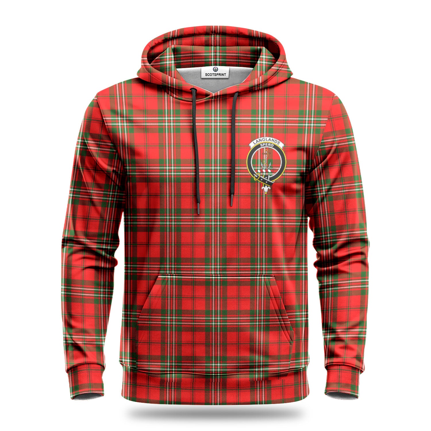 Langlands Tartan Crest Hoodie