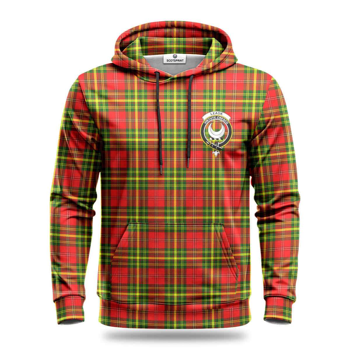 Leask Tartan Crest Hoodie