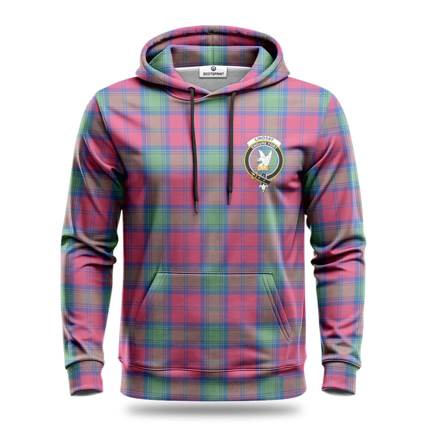 Lindsay Ancient Tartan Crest Hoodie