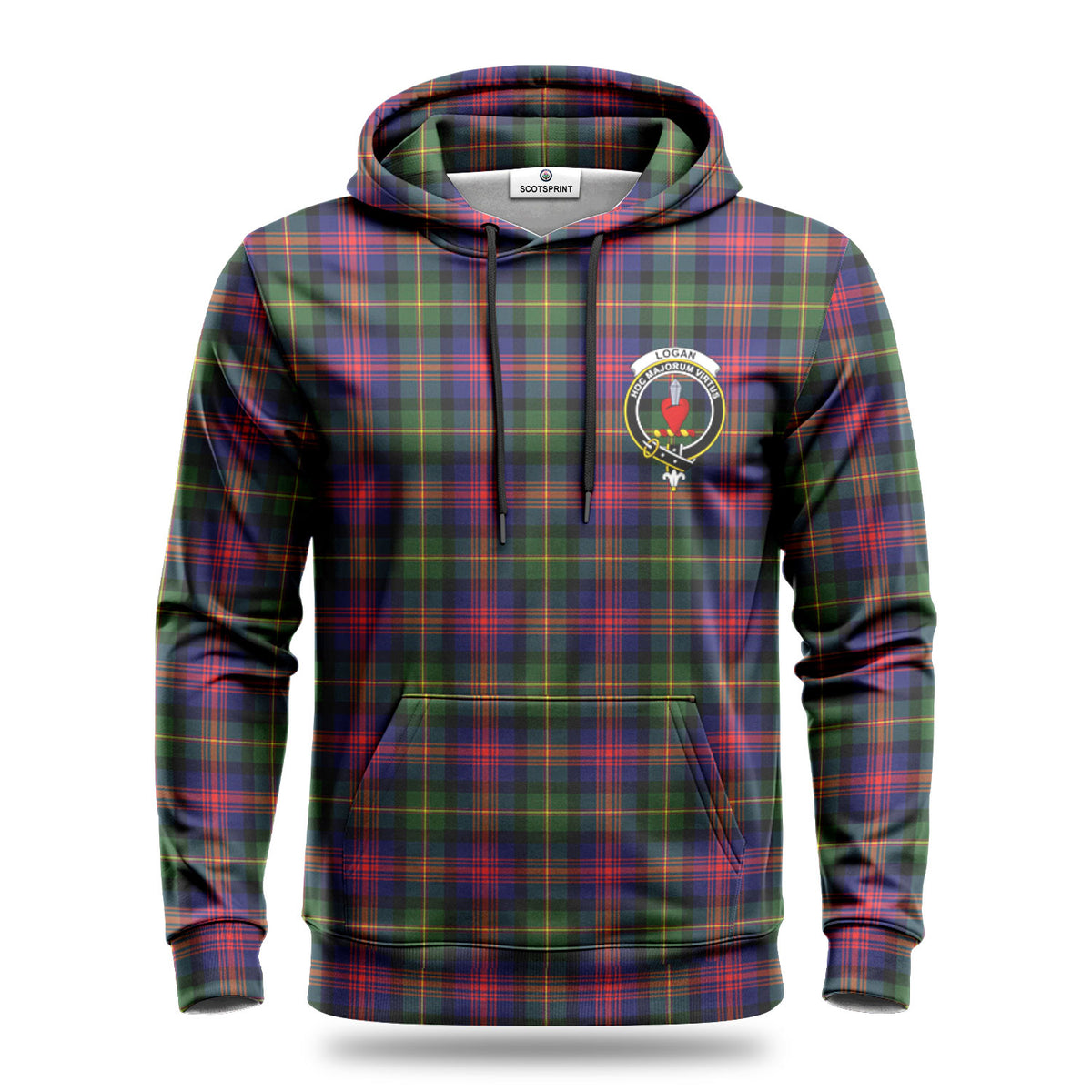 Logan Modern Tartan Crest Hoodie