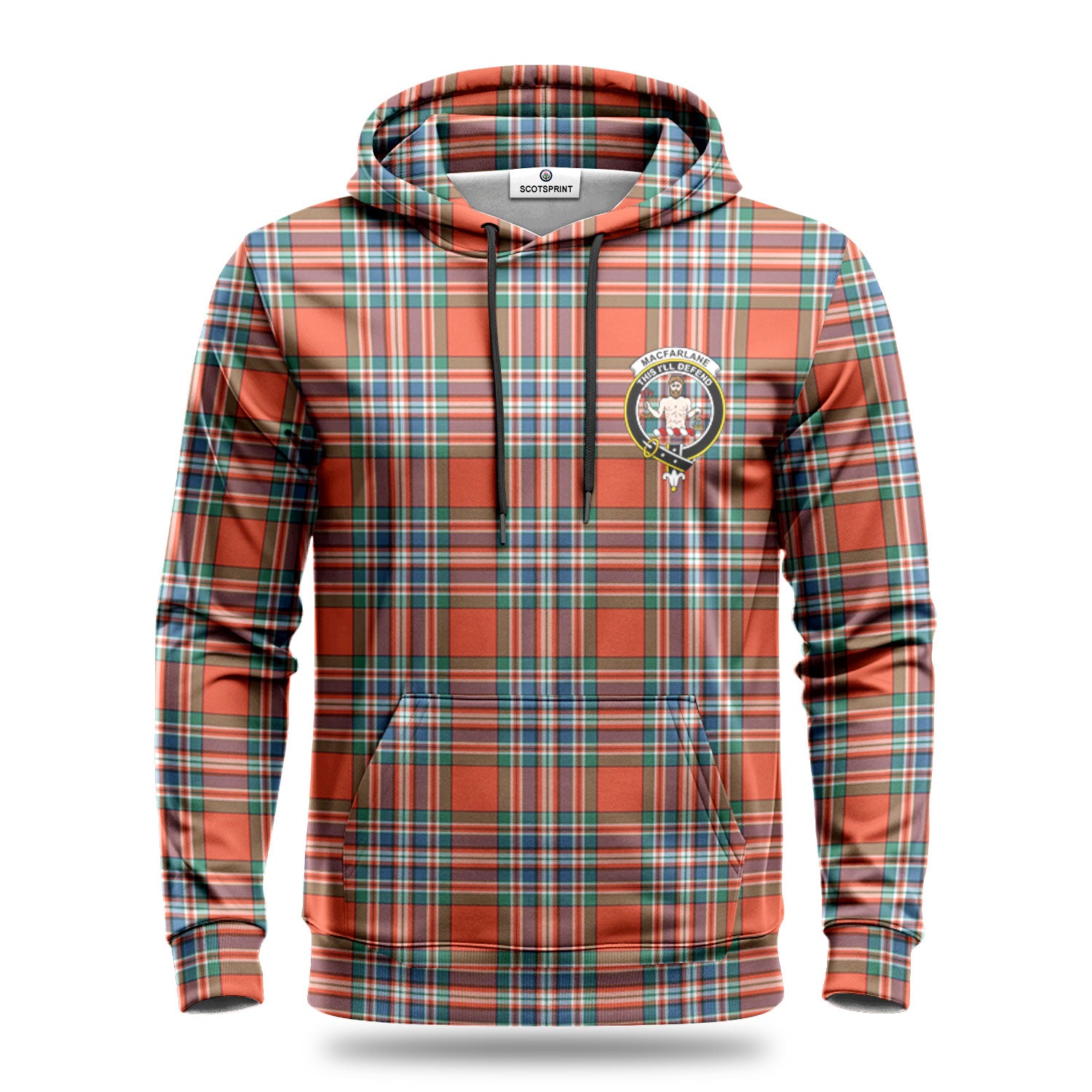 MacFarlane Ancient Tartan Crest Hoodie