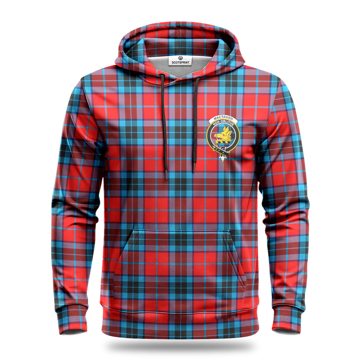 MacTavish Modern Tartan Crest Hoodie