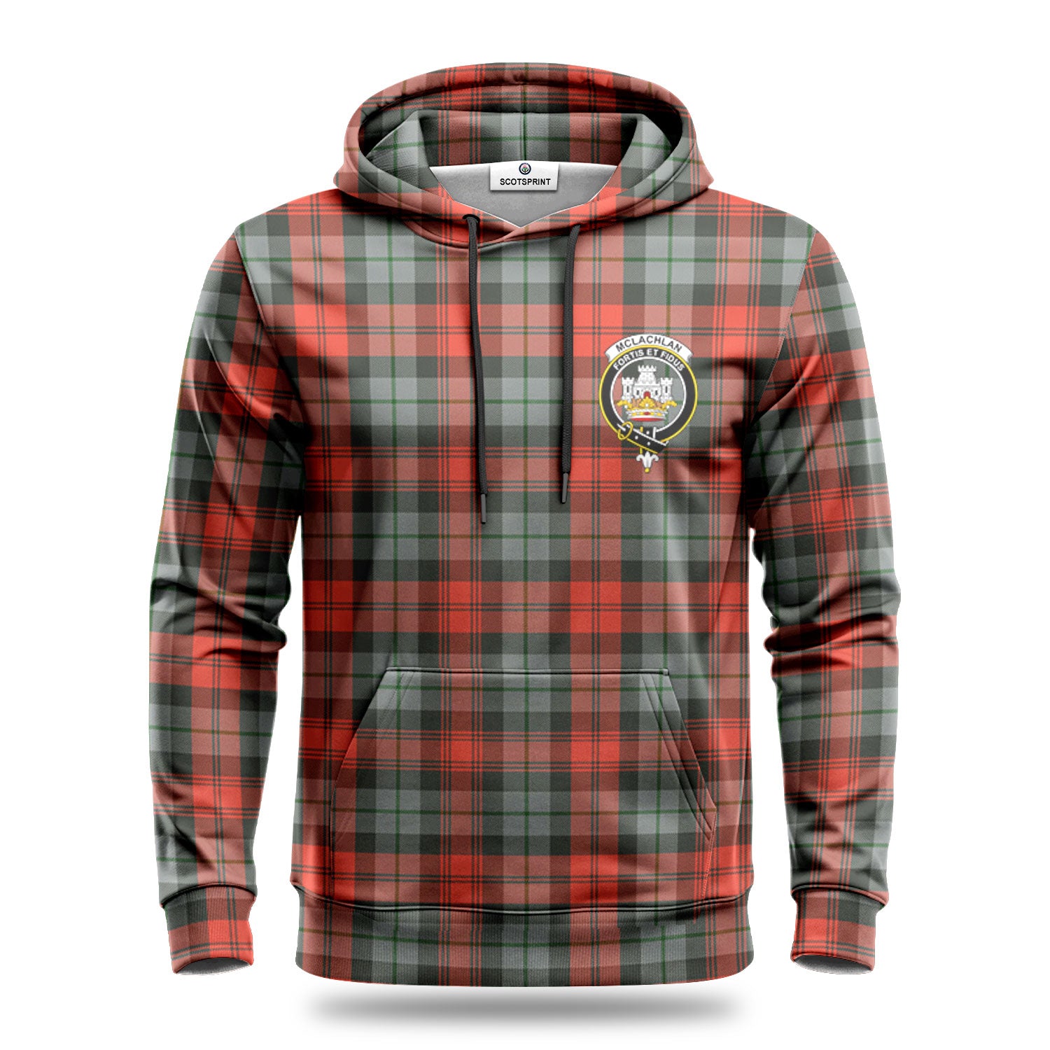 McLachlan Weathered Tartan Crest Hoodie