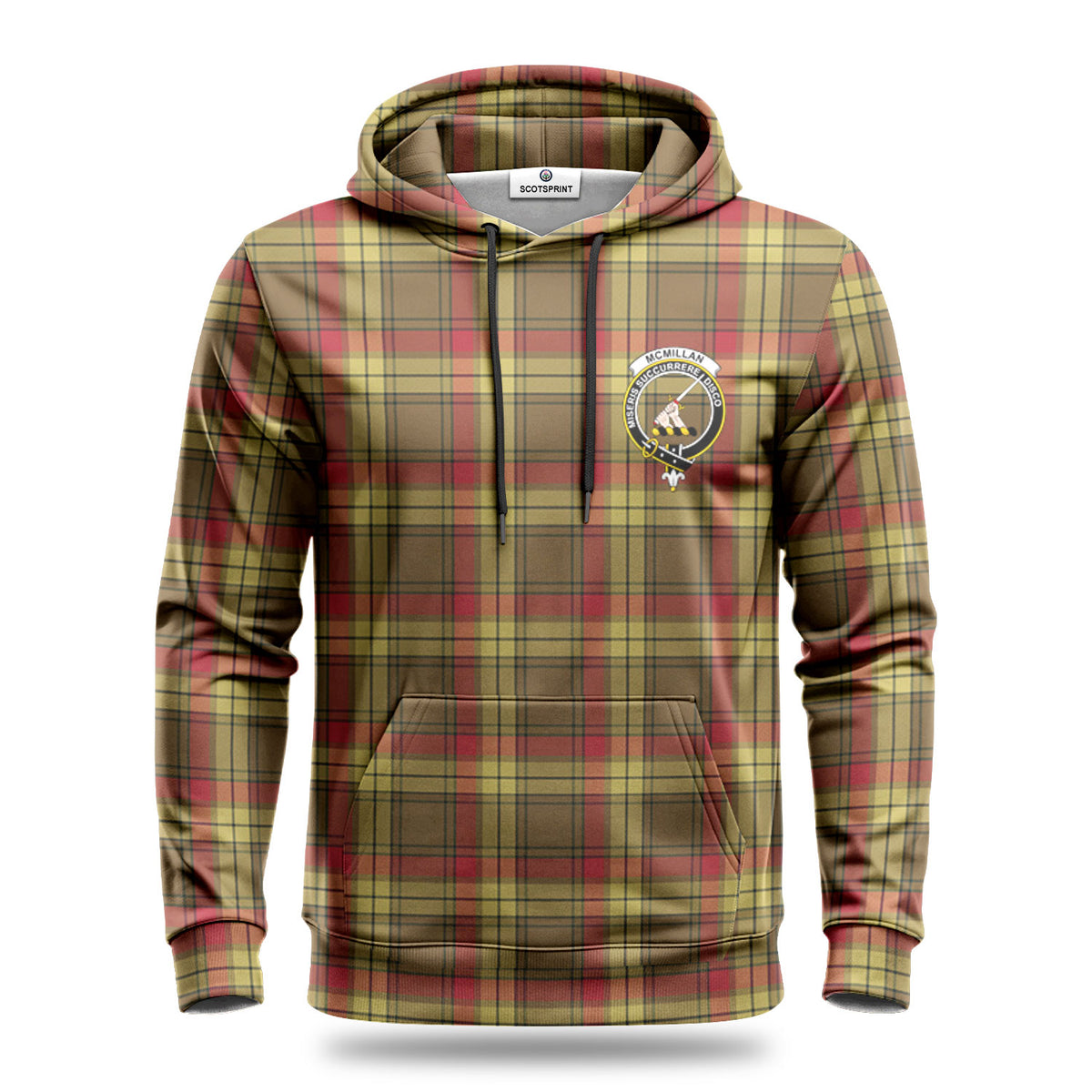 McMillan Old Weathered Tartan Crest Hoodie