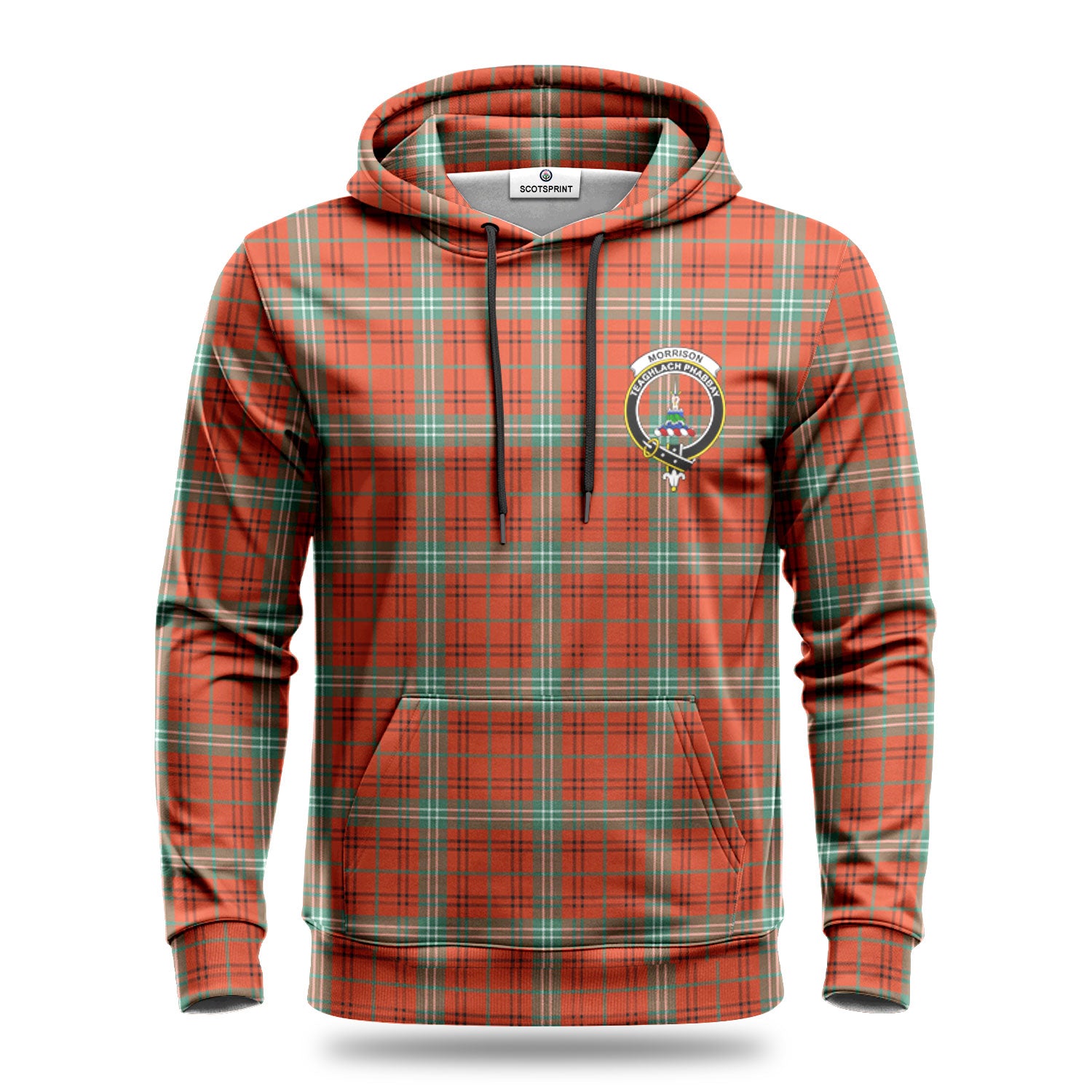 Morrison Red Ancient Tartan Crest Hoodie