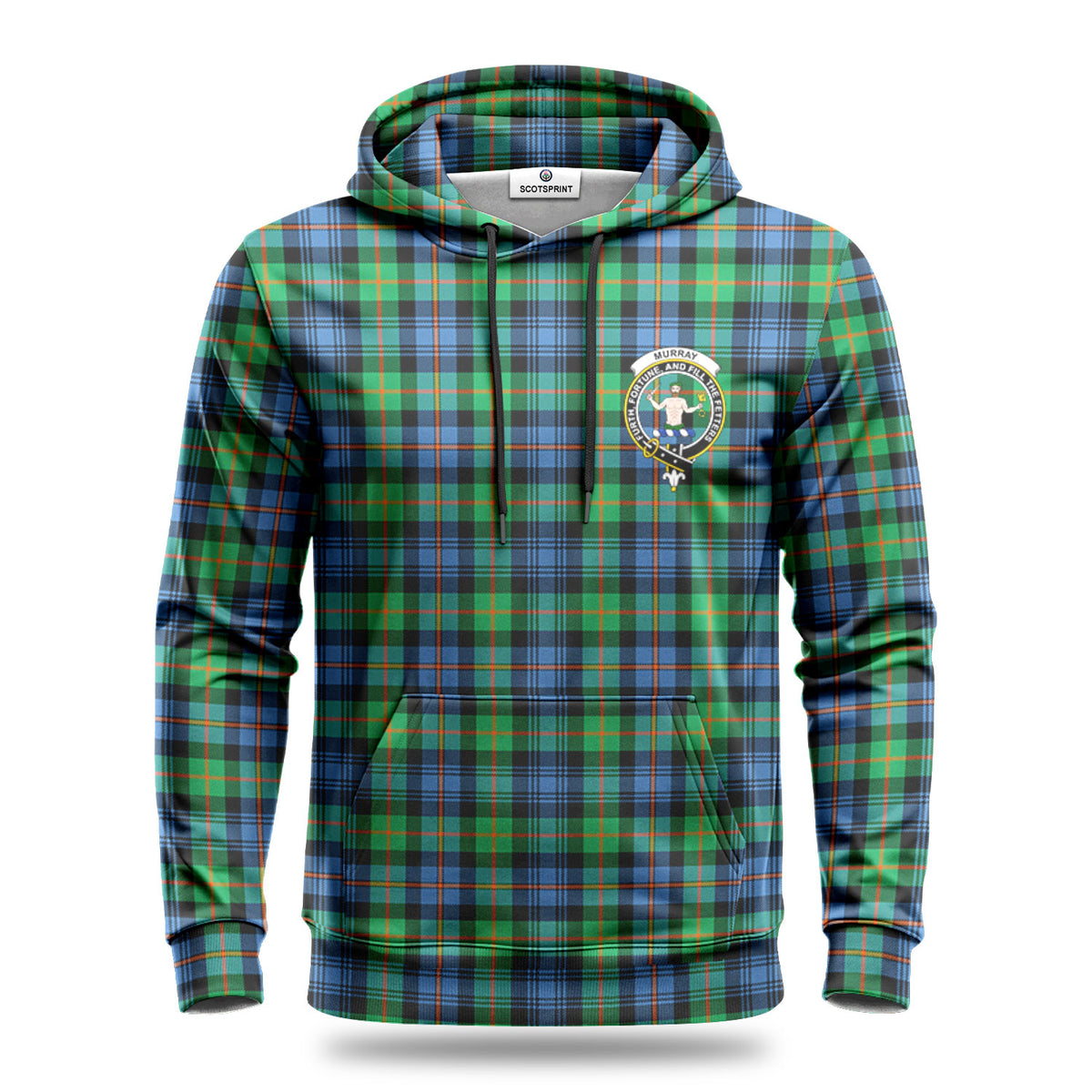 Murray of Atholl Ancient Tartan Crest Hoodie